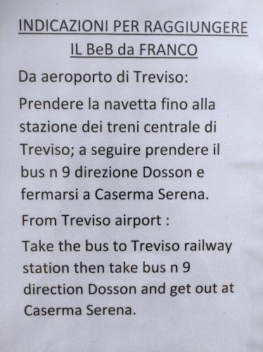 Dosson Bed & Breakfast | B&B Da Franco