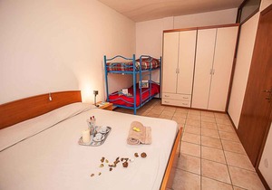 Holiday apartment air conditioning and large terrace