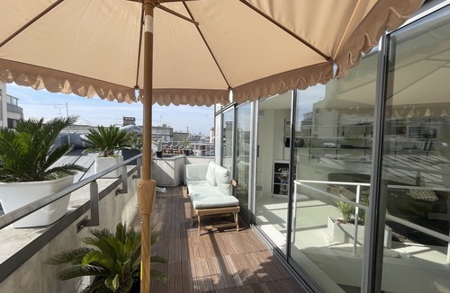 Hopital Saint-Louis Condo | Brutalist, artsy, large terraces, 170 m2, parking, view, AC