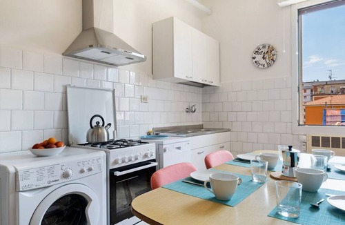 San Donato Apartment | GuestHost - The apartment is located on the fourth floor of a building with a lift, not suitable for the disabled.It comfortably accommodates six people in 102 square meters of space, with a double bed, two single beds and a sofa bed in the living room.C