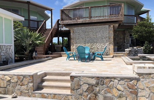 Staniel Cay Villa | Layin' Low includes one golf cart/villa with water views