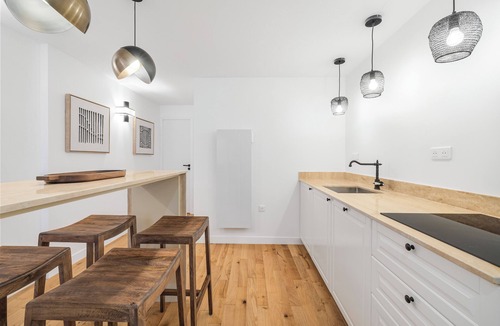 Quartier Sainte-Avoye Apartment | OVERLOOKING ARCHIVES MUSEUM WITH EXPANSIVE WINDOWS & CHIC INTERIORS - LE MARAIS