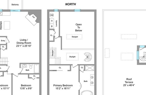 Boerum Hill Apartment | Stunning top 2 flrs of 25' wide townhouse quiet & bright