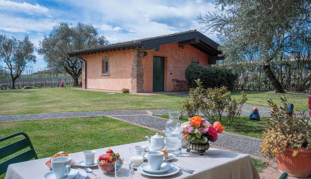 Nice apartment in villa for 2 people with pool, WIFI, A/C and pets allowed, close to Sirmione