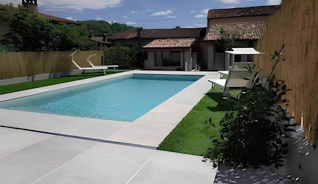 Nice apartment for 5 people with pool, A/C, WIFI, TV, veranda and panoramic view