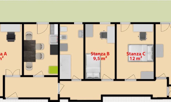 Treviso Apartment | 130 m² Apartment ∙ 4 bedrooms ∙ 4 guests