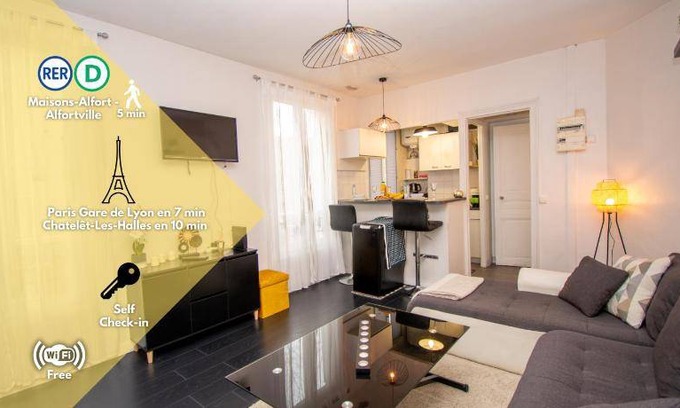 Alfortville Apartment | 40 m² Apartment ∙ 1 bedroom ∙ 3 guests