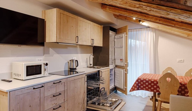 Apartment 'Sas Ciapel – with bio-sauna', mountain view, shared terrace, Wi-Fi